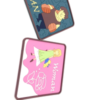 Usine personnalisé imprimé mignon dessin animé PVC Silicone tasse sous-verre en caoutchouc souple tapis de thé et tapis de café tapis et tampons