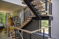 Escalier en bois massif 16 m, design mono, en hêtre et bois de chêne, pour l'intérieur ou en bois massif
