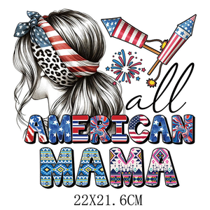 Designs de transfert thermique patriotiques avec motifs American Mama <span class=keywords><strong>Dude</strong></span> et citations sur la liberté, drapeau américain, camion, feux d'artifice DTF pour <span class=keywords><strong>T</strong></span>-shirts et sweats à capuche - Product Image 5