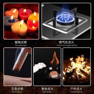 Briquet à gaz de cheminée rechargeable de luxe Briquets de barbecue de cuisine à flamme de jet bleu Briquets à cigare puissants rechargeables - Product Image 6