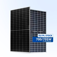 Panneaux solaires haute puissance 690w 700w 705w 710w, panneaux solaires en verre 12V 100W, panneau solaire monocristallin pour toit