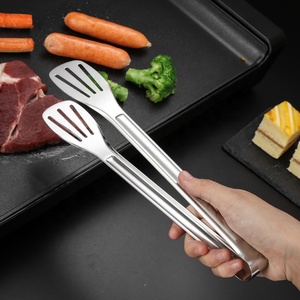304 Stainless Steel <strong>BBQ</strong> Tool Kitchen <strong>Tongs</strong> Cooking <strong>Tongs</strong> Barbecue <strong>Tongs</strong> Metal Food Tools Minimum Order 10 Pcs - Product Image 5