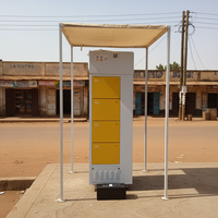 Gabinete de Intercambio de Baterías con Energía Solar ESINO de 4 Ranuras, Protección BMS, Desbloqueo por QR, Gabinete de Carga de Baterías para E-Mopeds para el Mercado Africano