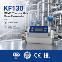 KF130 MEMS DN10 à DN25 RS485 4-20mA Affichage rotatif pour Air N2 O2 CO2 0 ° -270 ° Débitmètre de masse de gaz thermique à réponse rapide de 50 ms