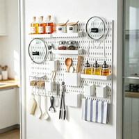Plastic Muurbevestiging Pegboard Plank Voor Gereedschapsorganisatie Gatvrije Installatie Voor Keukengebruik