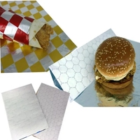 Papier d'emballage alimentaire en aluminium alvéolé/kraft/pour burgers, résistant à l'humidité et anti-graisse, qualité usine