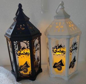 Islamic Style Ramadan LED Inflatable <strong>Lantern</strong> Eid Mubarak Durable Eco-friendly Large Decorative Hanging Lamp White/Black - Product Image 6