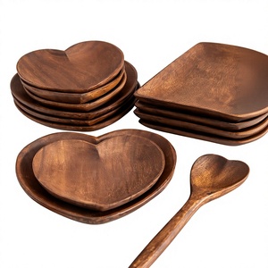 Natural <b>Wood</b> <b>Round</b> Classic Design Serving Plate Handmade Durable Eco-Friendly Dishwasher Safe AZ ENTERPRISES - Product Image 5
