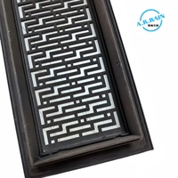 Grille d'aération décorative linéaire |   Motif de travail du bois chinois |   Grille de ventilation murale/sol en métal durable