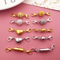 Fermoirs mousquetons en alliage pour bijoux, connecteurs magnétiques, accessoires de bricolage pour bracelets et colliers, vente en gros