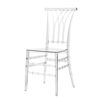 Chaise Chiavari Transparente en Cristal pour Salle à Manger, Cuisine, Restaurant, Extérieur, Salle de Mariage, Hôtel – Chaise d'Événement Durable en Résine