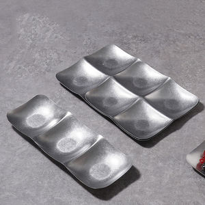 Plat de trempage de saveur en acier inoxydable coréen 304 soucoupe d'assiette d'assaisonnement 3 4 6 compartiments plateau de <span class=keywords><strong>sushi</strong></span> Barbecue - Product Image 2