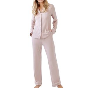 Pyjamas en bambou pour femmes Cardigan <span class=keywords><strong>de</strong></span> maternité et pantalon à manches longues Vêtements <span class=keywords><strong>de</strong></span> nuit d'allaitement Ensemble <span class=keywords><strong>de</strong></span> pyjamas <span class=keywords><strong>de</strong></span> maternité Vêtements <span class=keywords><strong>de</strong></span> <span class=keywords><strong>grossesse</strong></span> - Product Image 1
