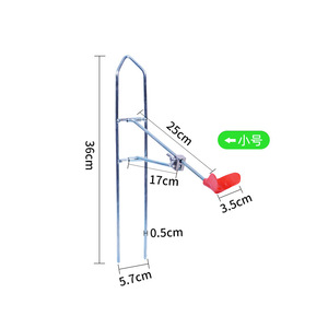 ที่วางคันเบ็ดโลหะแบบปรับได้สำหรับตกปลาชายฝั่ง ขนาดเล็ก กลาง ใหญ่ - Product Image 4