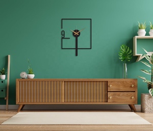 2023 SWT Contemporary <strong>Wall</strong> <strong>Clock</strong> <strong>Square</strong> Black Handicrafts Alloy Steel Iron Design Quartz Needle Hanging <strong>Wall</strong> Mount Decorative - Product Image 2