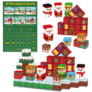 Coffret Calendrier de l'Avent de Noël 2025 avec 24 Jours pour Cadeau Enfant Compte à Rebours Cube Magnétique Blocs de Construction Magnétiques Jouet STEM - Product Image 1