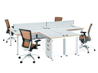 HARRIS 418ST 90 degrés Nouveau TOP table de mobilier de bureau 90 degrés poste de travail 2, 4 personnes ensemble Harris