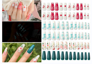 Diseños de <span class=keywords><strong>Uñas</strong></span> de Dibujos Animados de Navidad y Halloween, <span class=keywords><strong>Uñas</strong></span> <span class=keywords><strong>Postizas</strong></span> Ovaladas de Cobertura Completa <span class=keywords><strong>para</strong></span> Niños, Puntas de <span class=keywords><strong>Uñas</strong></span> <span class=keywords><strong>Postizas</strong></span> - Product Image 4