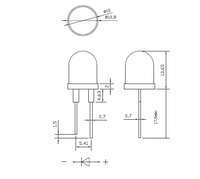 Diode LED UV Juhong 10 mm Super Flux Dimmable Certifiée ROHS, à trou traversant, à tête ronde, ultra-lumineuse, 365 nm