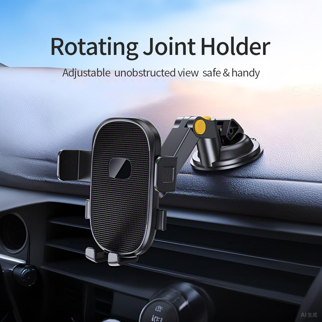 Factory Stock New Universal Phone Holder, Rotatable & Adjustable Auto-Lock Mini Portable Car Navigation Mount for Dashboard