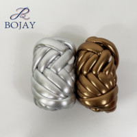 Bojay poids personnalisé 2.5cm fil de cuir brillant métallique gros fil de tube de tresse à tricoter à la main