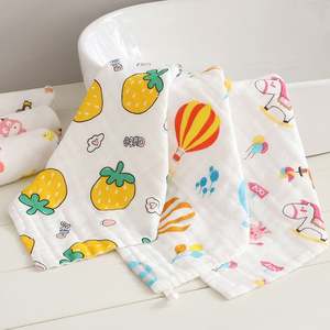 100% Cotton <b>Muslin</b> Pattern <b>Baby</b> Washcloths Absorbent Bath and Face Towels Woven Square <b>Baby</b> Wipes for Home Use for Bathroom - Product Image 1