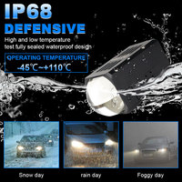 Lelanpu Phare antibrouillard étanche 1,8 pouce avec faisceau Hi/Lo, projecteur LED mini K117 60W spécial automobile pour toutes les voitures