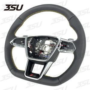 Pour Audi Q2 Q3 <span class=keywords><strong>Q4</strong></span> Q5 Q7 Q8 A4 MP Volant En Cuir En Fiber De Carbone Accessoires De Voiture Intérieur 2018 2019 2020 2021 2022 <span class=keywords><strong>2023</strong></span> 2024 - Product Image 2