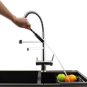 Filtre à eau pour évier de cuisine en acier inoxydable de haute qualité Robinet extractible à <span class=keywords><strong>4</strong></span> voies avec mélangeur de système RO - Product Image 4