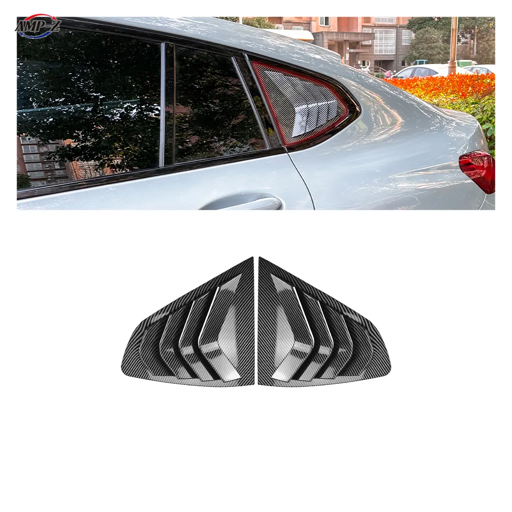 Couvercle d'obturateur de fenêtre arrière noir brillant garniture évent latéral de persienne de fenêtre pour BMW X4 G02 2018 +