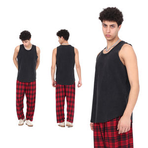 Camiseta sin mangas vintage de 325g con cuello en U, efecto batik, lavado, con costuras invertidas y dobladillo sin rematar - Product Image 2