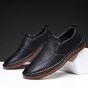 Zapatos de Vestir y Oxford Casuales de Cuero para Hombre, Estilo 2026, de Una Pieza, con Suela y Superficie Suaves, Antideslizantes, para Conducir - Product Image 1
