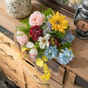 Bouquet de fleurs artificielles Tide Poet en tissu tissé plastique, décoration d'intérieur, accessoires de mariage CF02095 - Product Image 1