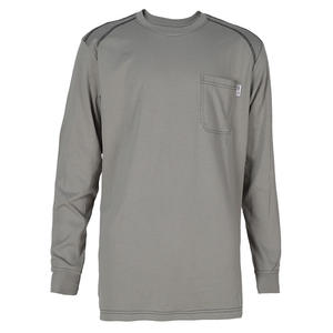 Camisa de Trabajo de Manga Larga Spot Workwear Gris 100% Algodón Ignífuga y Resistente a Arco Eléctrico - Product Image 1