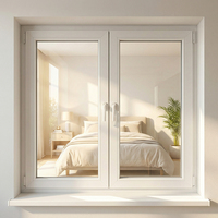 Direktlieferung ab Werk Modernes Horizontales Schwing-PVC-Fenster Edelstahl Gehärtetes Glas Wärmeisolierung Energy Star