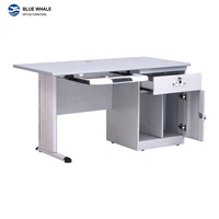 Missblue — table de bureau à 4 tiroirs, en acier, de qualité supérieure, nouveau design, meuble d'usine