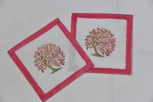 Lot de serviettes en coton imprimé indien main bloc impression serviettes Cocktail dîner serviettes Table Unpaper usage quotidien - Product Image 5