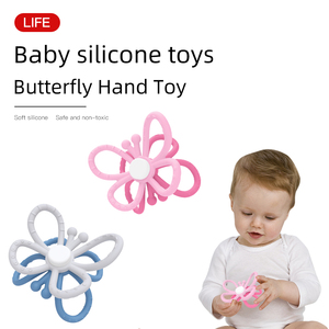Boule de dentition en silicone pour bébé, jouet d'entraînement des mains, balle d'activité sensorielle - Product Image 6