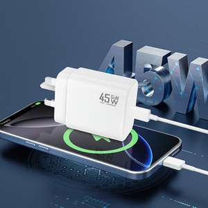 Cargador Rápido Tipo-C PD de 45 W Más Vendido, Adaptador de Corriente con Puerto USB-C <span class=keywords><strong>para</strong></span> UE/Reino Unido/Australia/EE. UU., <span class=keywords><strong>para</strong></span> Accesorios Electrónicos Samsung <span class=keywords><strong>OPPO</strong></span> - Product Image 2
