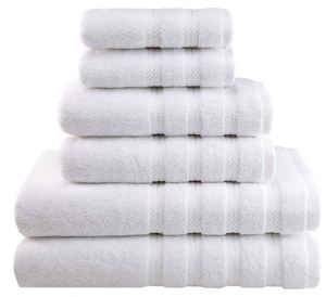 Ensemble de 4 serviettes de bain premium [100% coton] 70x140cm rayées noires, séchage rapide, douces, absorbantes, faciles d'entretien, pour les voyages et la plage - Product Image 4