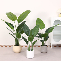 Plante artificielle Strelitzia en pot, très populaire, pour décoration intérieure, paysage vert, petite taille, haute simulation, personnalisable