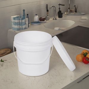 100% nouveau seau en plastique recyclable de qualité alimentaire <span class=keywords><strong>5L</strong></span> couvercle hermétique peintures liquides en gros autres liquides tambours barils PP - Product Image 5