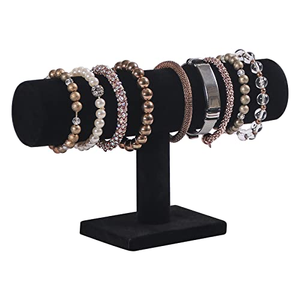Support de Présentation de Bijoux en Métal Personnalisé pour Usine, Présentoir à Bracelets en Microfibre Grise, Support Cylindrique pour Montres avec Base en Ciment, Présentoir à Joncs - Product Image 1