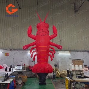 ตุ๊กตาเป่าลมรูปกุ้งก้ามกรามสำหรับโฆษณาอาหารทะเลกลางแจ้ง ตุ๊กตาเป่าลมแบบกำหนดเองได้ - Product Image 5
