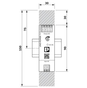 Alimentation électrique série <span class=keywords><strong>UNO2</strong></span> 60W Modèle <span class=keywords><strong>UNO2</strong></span>-PS/1AC/24DC/60W/PT Entrée 100V AC Sortie 24V DC 2.5A - Product Image 3