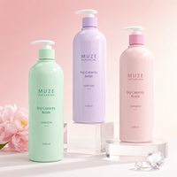 Bouteille de shampoing grande capacité 1L, distributeur de savon liquide en plastique 1000ml avec pompe à lotion pour après-shampoing et gel douche