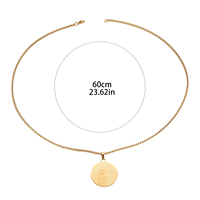 Collares de Moda con Colgante de Acero Inoxidable Chapado en Oro, Resistentes al Agua, con Caligrafía Árabe Musulmana de Alá, para el Eid Islámico