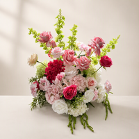 Nouvelle composition florale en boule de roses PPS, couleur marron, en soie, pour centre de table de mariage, événementiel et décoration intérieure