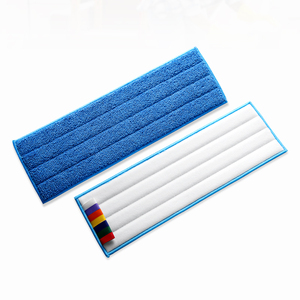 Mopa húmeda trenzada de microfibra comercial personalizada, limpieza, lavable, reutilizable, cabeza de mopa de microfibra, paño de limpieza de suelo plano para suelo - Product Image 1