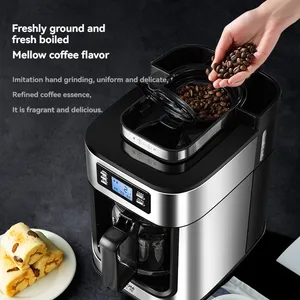 Programmable Coffee Maker 12 Cup Coffee Maker With 4-Hour Keep Warm Glass Carafe Reusable Filter Anti-Drip System Black